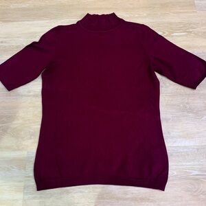 Le Chateau - ½ Sleeve Mock Neck Sweater - Burgundy Wine